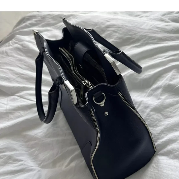 Rebecca Minkoff navy leather satchel purse - Picture 8 of 8